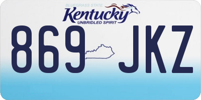 KY license plate 869JKZ