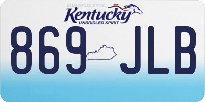 KY license plate 869JLB