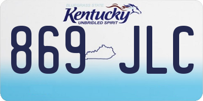 KY license plate 869JLC