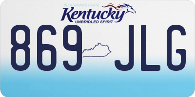 KY license plate 869JLG