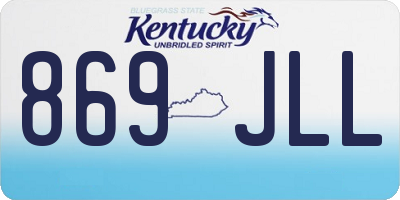 KY license plate 869JLL