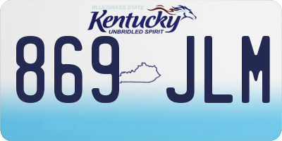 KY license plate 869JLM