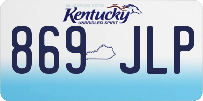 KY license plate 869JLP