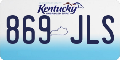 KY license plate 869JLS