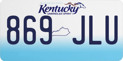 KY license plate 869JLU