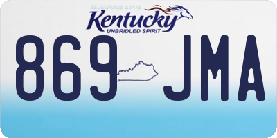 KY license plate 869JMA
