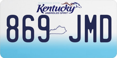 KY license plate 869JMD