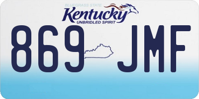 KY license plate 869JMF