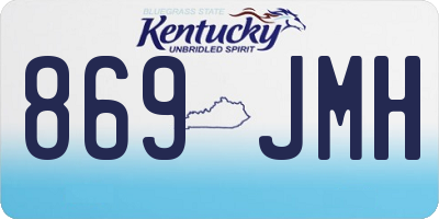 KY license plate 869JMH