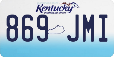 KY license plate 869JMI