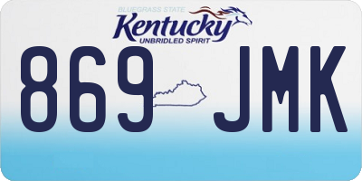 KY license plate 869JMK