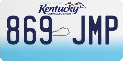 KY license plate 869JMP