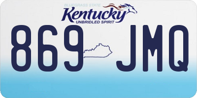 KY license plate 869JMQ