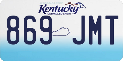 KY license plate 869JMT