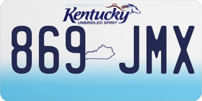 KY license plate 869JMX