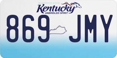 KY license plate 869JMY
