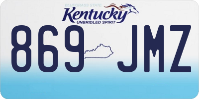 KY license plate 869JMZ