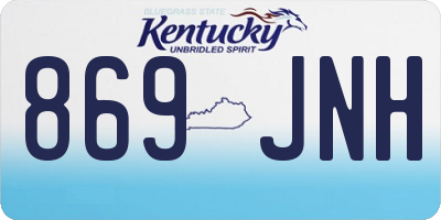 KY license plate 869JNH