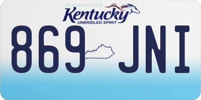 KY license plate 869JNI