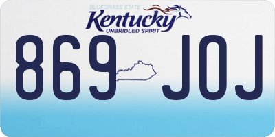 KY license plate 869JOJ
