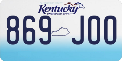 KY license plate 869JOO