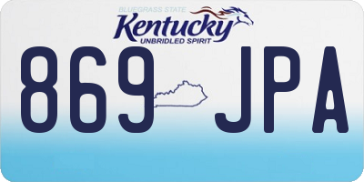 KY license plate 869JPA