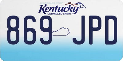 KY license plate 869JPD