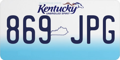 KY license plate 869JPG