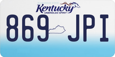 KY license plate 869JPI