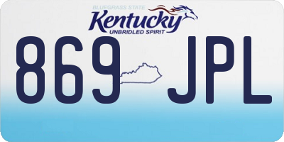 KY license plate 869JPL