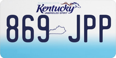 KY license plate 869JPP