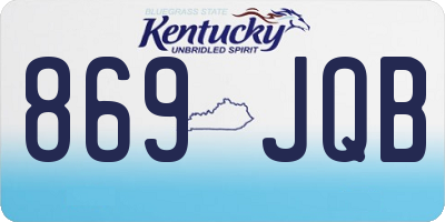 KY license plate 869JQB