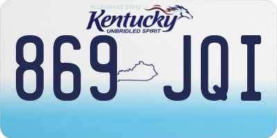 KY license plate 869JQI