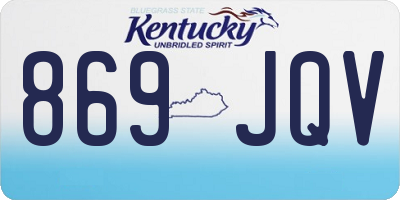 KY license plate 869JQV