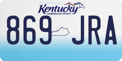 KY license plate 869JRA
