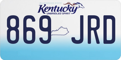 KY license plate 869JRD
