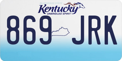 KY license plate 869JRK
