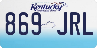 KY license plate 869JRL
