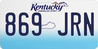 KY license plate 869JRN