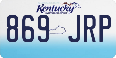KY license plate 869JRP