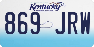 KY license plate 869JRW
