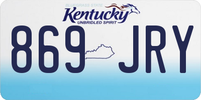 KY license plate 869JRY
