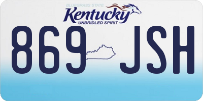 KY license plate 869JSH