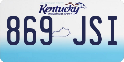 KY license plate 869JSI