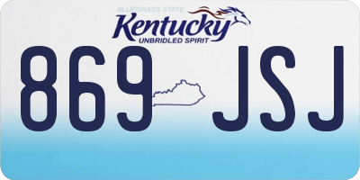KY license plate 869JSJ