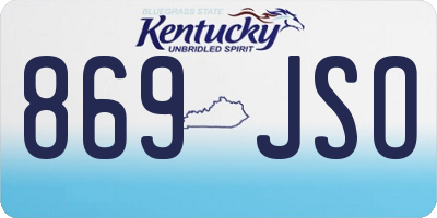 KY license plate 869JSO