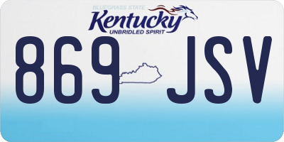 KY license plate 869JSV