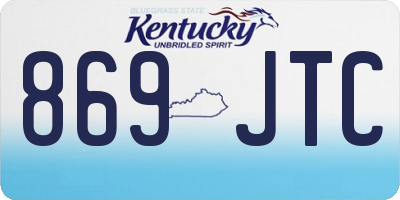 KY license plate 869JTC