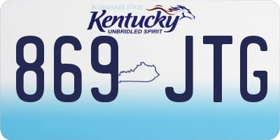 KY license plate 869JTG