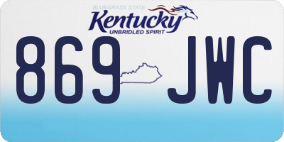 KY license plate 869JWC